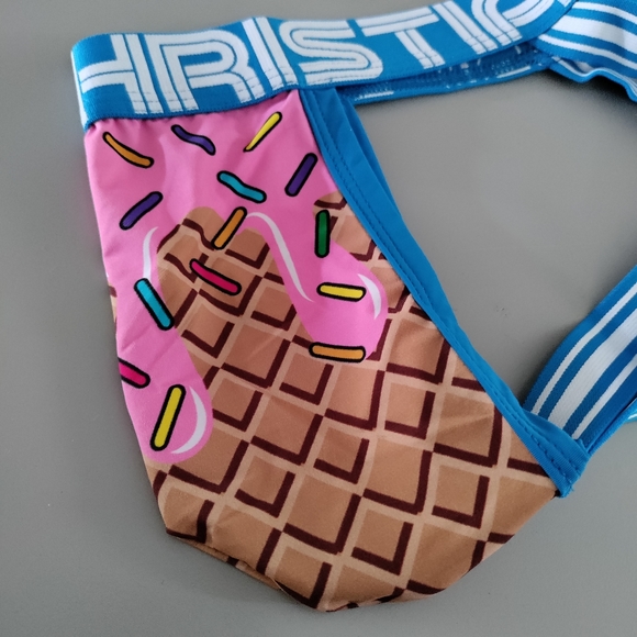 Andrew Christian jock ice cream pink rainbow SML NWT - Picture 4 of 7